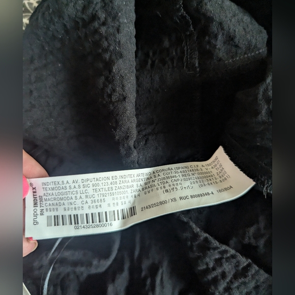Zara Textured XS Little Black Dress NWT - Picture 10 of 10